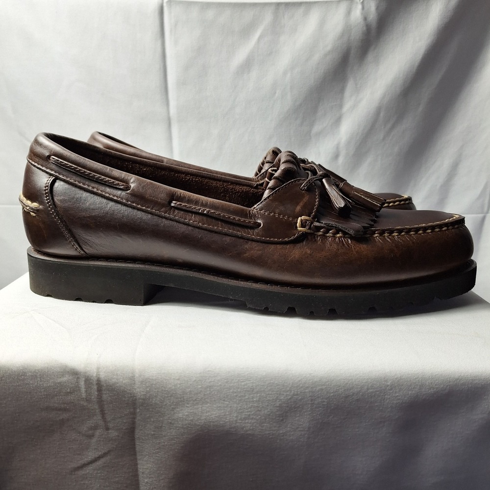 ROCKPORT Kiltie Tassel Loafer Men Sz 11.5M Brown Leather Slip-On Comfort DMX EUC - Picture 6 of 10